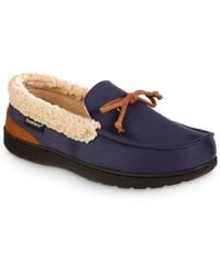 Isotoner - Microsuede Vincent Moccasin Memory Foam Slippers - Lyst
