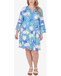 Ruby Rd. - Plus Size Floral Puff Print Dress - Lyst