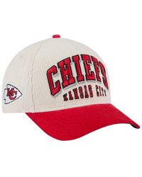 KTZ - Cream/red Kansas City Chiefs Two-tone Sided Corduroy 9forty A-frame Adjustable Hat - Lyst