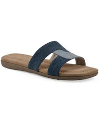 White Mountain - Fraida Slide Slip-on Sandals - Lyst