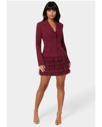Bebe - Feather Blazer Dress - Lyst