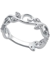 Macy's - Diamond Vine & Leaf Ring (1/10 Ct. T.w. - Lyst