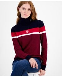 Tommy Hilfiger - Cotton Striped Turtleneck Sweater - Lyst