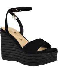 Guess - Everly Espadrille Platform Wedge Sandals - Lyst