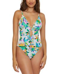 Becca - Isla Verde Tropical-print One-piece Swimsuit - Lyst