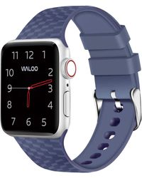Waloo - Carbon Fiber Silicone Replacement Band For Apple Watch - Lyst