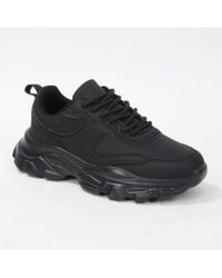 BERNESS - Lidia Mixed Material Sneakers - Lyst
