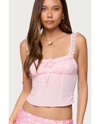 Edikted - Wynne Chiffon Ruffle Corset - Lyst