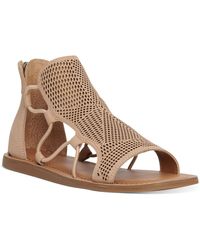 Lucky Brand Leather Bartega Gladiator Sandals in Black - Lyst