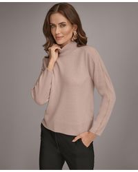 Donna Karan - Mock Neck Cashmere Sweater - Lyst