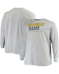 Fanatics Men's Big and Tall Heathered Gray Baltimore Ravens Practice Long  Sleeve T-shirt