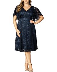Kiyonna - Plus Size Camille Lace Cocktail Dress - Lyst