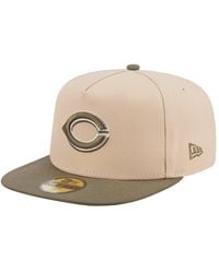KTZ - Light Beige/olive Cincinnati Reds Two-tone Color Pack A-frame 59fifty Fitted Hat - Lyst
