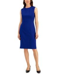 Kasper - Stretch Crepe Sleeveless Sheath Dress - Lyst