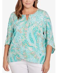 Ruby Rd. - Plus Size Gauze Paisley Top - Lyst