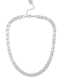 Guess - Glass Stone Chain Link Statement Necklace (also - Lyst