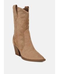 Rag & Co - Rambler Rhinestones Embellished Calf Boots - Lyst