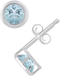 Macy's - Lab-created Opal Bezel Stud Earrings (1-1/5 Ct. T.w. - Lyst