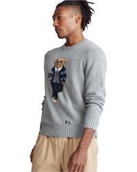 polo teddy bear sweater mens