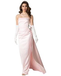 Unique Vintage - Barbie Pink Satin Strapless Enchanted Evening Gown - Lyst
