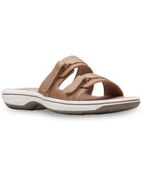 Clarks - Cloudsteppers Breeze Piper Comfort Slide Sandals - Lyst