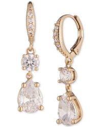 Givenchy - Mixed Cubic Zirconia Double Drop Earrings - Lyst