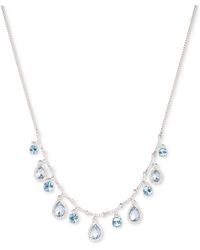 Givenchy - Silver-tone Crystal Frontal Necklace - Lyst