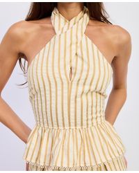 En Saison - Sleeveless Halter Neck Top - Lyst
