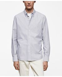 Mango - 100% Cotton Kodak Striped Shirt - Lyst