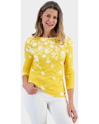 Style & Co. - Printed Pima Cotton Boat-neck 3/4-sleeve Top - Lyst