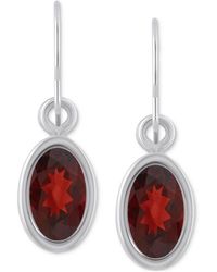 Macy's - Oval Gemstone Drop Earrings - Lyst
