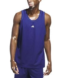 adidas - Legends Sleeveless 3-stripes Logo Basketball Tank - Lyst