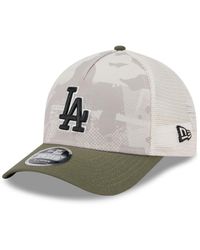 KTZ - Light Beige/olive Los Angeles Dodgers 2025 Armed Forces Day 9forty M-crown A-frame Adjustable Hat - Lyst