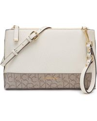 calvin klein round signature crossbody