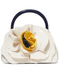 Kate Spade - Flora Patent Leather Small 3d Flower Top Handle Handbag - Lyst