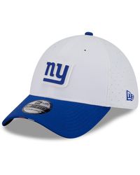 KTZ - White/royal New York Giants 2025 Nfl Training Camp 39thirty Flex Hat - Lyst