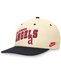 Nike - Cream/navy California Angels Rewind Cooperstown Collection Performance Snapback Hat - Lyst