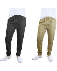 Galaxy By Harvic - Basic Stretch Twill joggers - Lyst