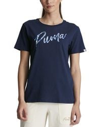 PUMA - Live In Cotton Graphic Short-sleeve T-shirt - Lyst