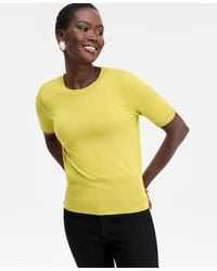 INC International Concepts - Elbow-sleeve Crewneck Sweater - Lyst