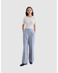 Hobbs - Estella Mid-rise Wide-leg Linen Trousers - Lyst