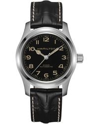 Hamilton - Swiss Automatic Khaki Field Murph Leather Strap Watch 42mm - Lyst