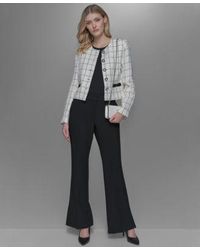 Karl Lagerfeld - Sleeveless Top High Rise Trousers One Button Blazer - Lyst