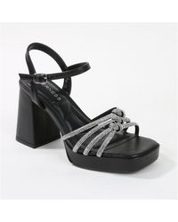 BERNESS - Amar Knotted Rhinestone Platform Heels - Lyst
