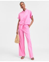 INC International Concepts - Tie-front Blouse - Lyst