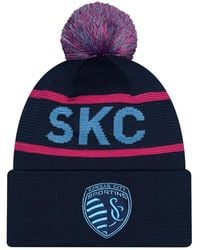 KTZ - Sporting Kansas City 2026 Jersey Hook Cuffed Pom Knit Hat - Lyst