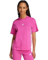 adidas - Cotton Essentials 3-stripe T-shirt - Lyst