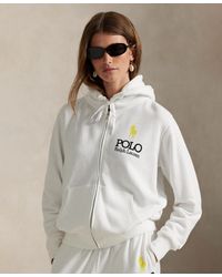 Polo Ralph Lauren - Big Pony Lightweight Fleece Zip Hoodie Sweatshirt - Lyst