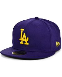 dodgers hat purple gold