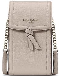 Kate Spade New York Knott North South Leather Phone Crossbody - Warm Taupe